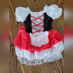Infant little red riding hood dress